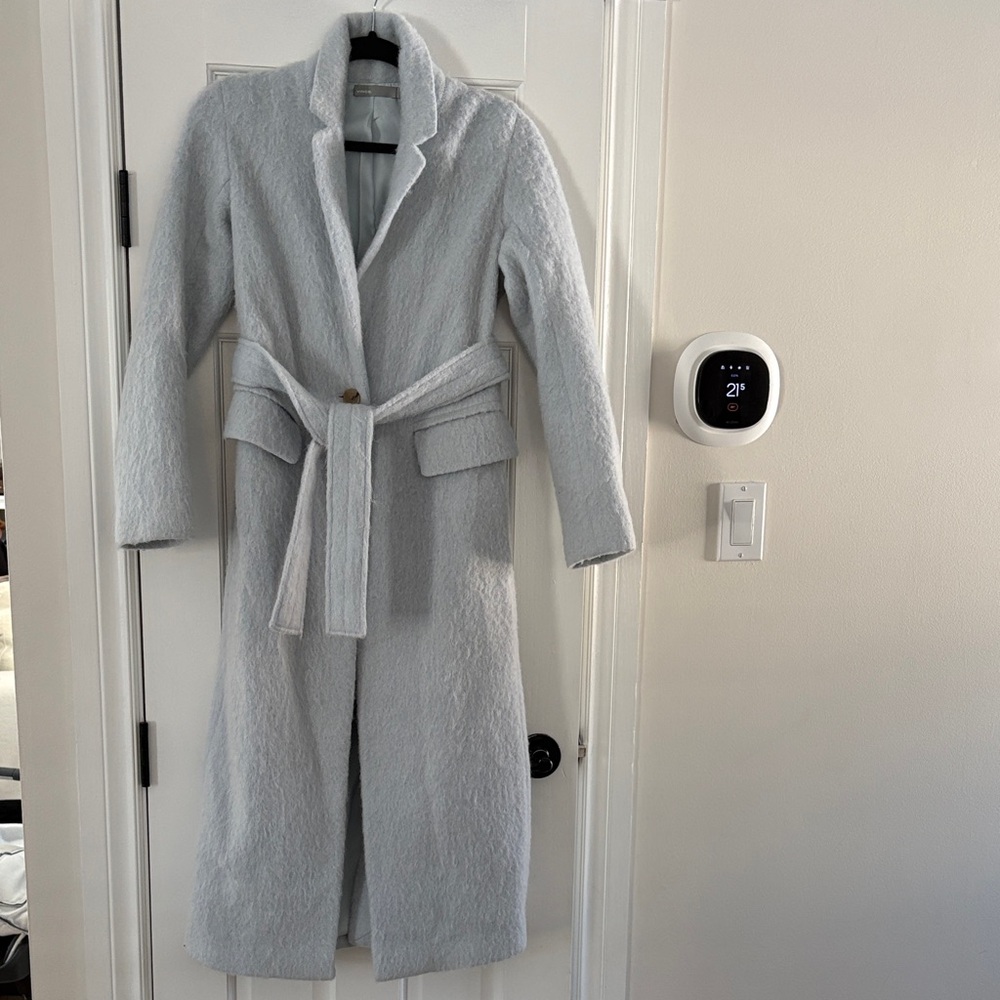 Vince Soft Blue gray Wool Blend Coat - Picture 6 of 6